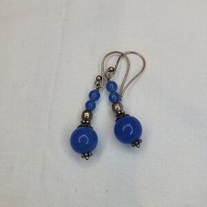 Sterling Silver and Lapis Dangle Earrings